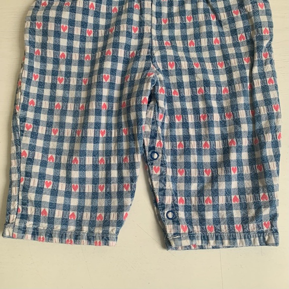 Vintage Oshkosh Overalls Heart Pattern Sz 12 Months Made in Canada - Picture 7 of 15
